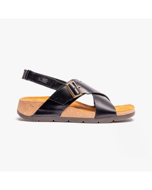 Fly London Blue Chlo852Fly Ladies Slingback Crossover Sandals