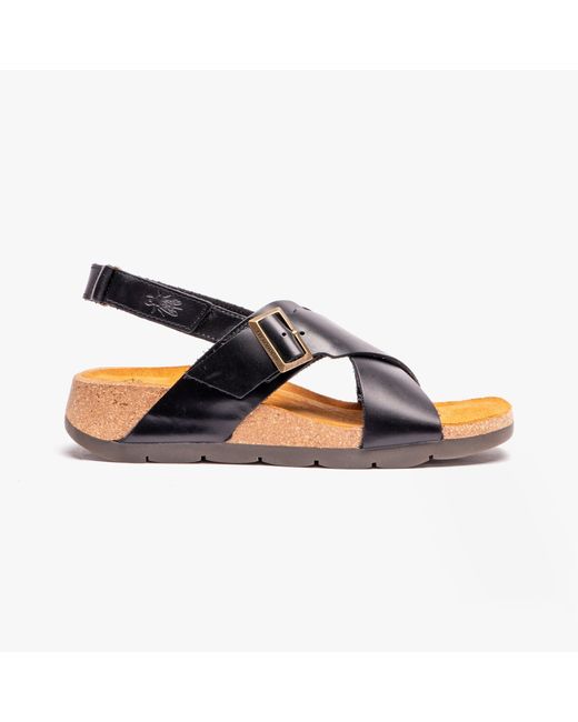 Fly London Blue Chlo852Fly Ladies Slingback Crossover Sandals