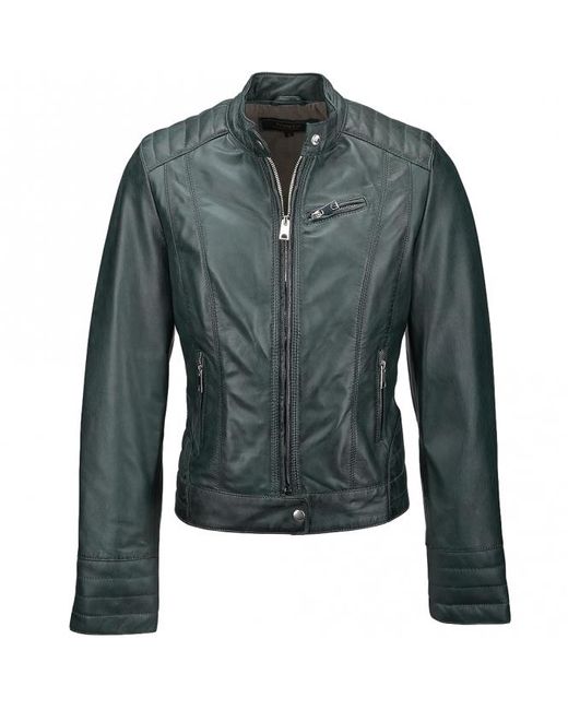 Brampton London Green 'Essen' Real Leather Biker Jacket