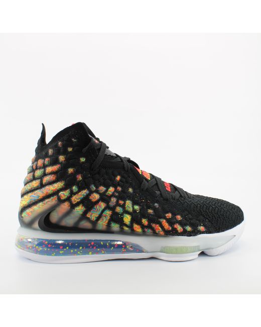 Nike Black Lebron Xvii Textile Lace Up Trainers Bq3178 005 for men