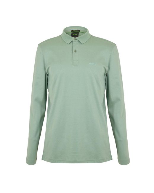 Boss Green Pirol Long Sleeve Polo Shirt, Timeless Design for men