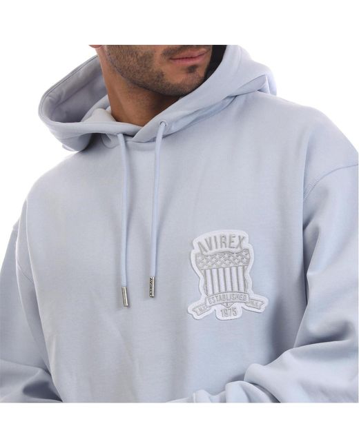 Avirex Blue Jackson Hooded Neck Long Sleeve Sweatshirt for men