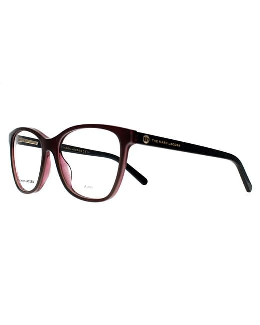 Marc Jacobs Brown Rectangular Burgundy And 557
