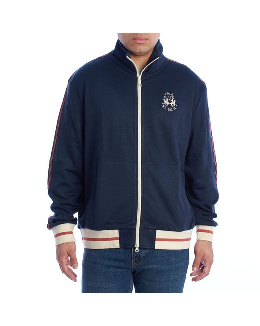 La Martina Blue Ymf006-Fp556 Zip Up Sweatshirt for men