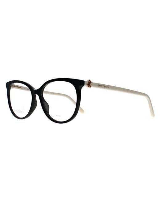 Jimmy Choo Brown Oval And Ivory Jc309