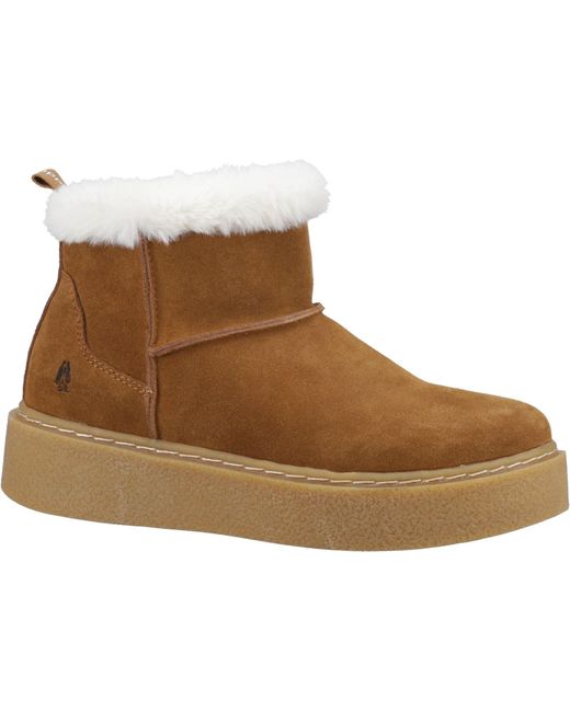 Hush Puppies Brown Becca Suede Winter Ankle Boots
