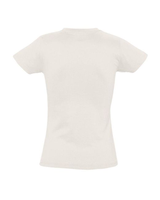Sol's White Ladies Imperial Short-Sleeved T-Shirt (Off)
