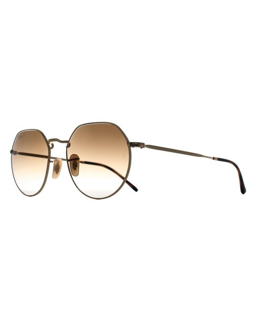 Ray-Ban Brown Round Arista Gradient Rb3565 Jack Metal