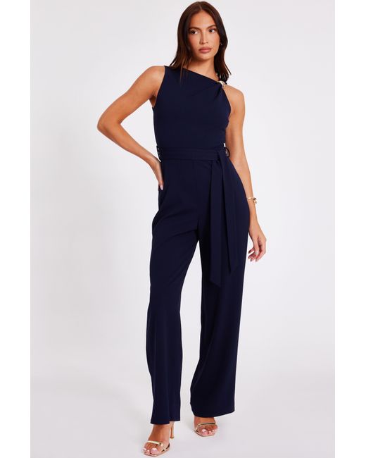 Quiz Blue Buckle Detail Jumpsuit