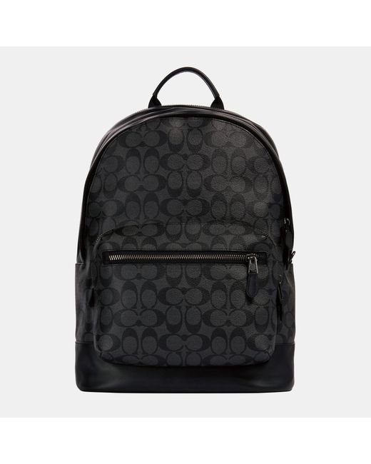COACH Black West Backpack for men