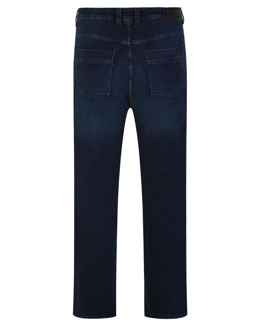 KAM Jeanswear Blue Kam Plus Size Jeans Straight Leg Classic Designer Fit Cotton for men