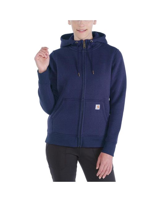 Carhartt Blue 102788 Clarksburg Polycotton Full Zip Hoodie