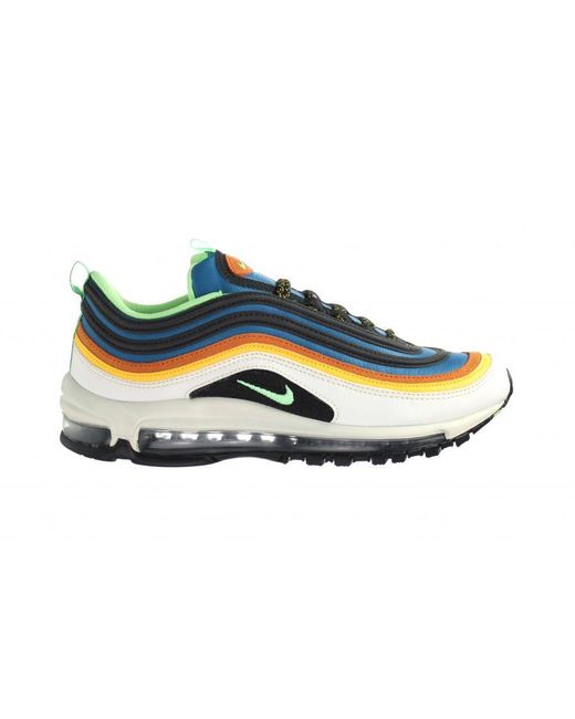 Nike Blue Air Max 97 Lace-Up Synthetic Trainers Cz7868 300 for men