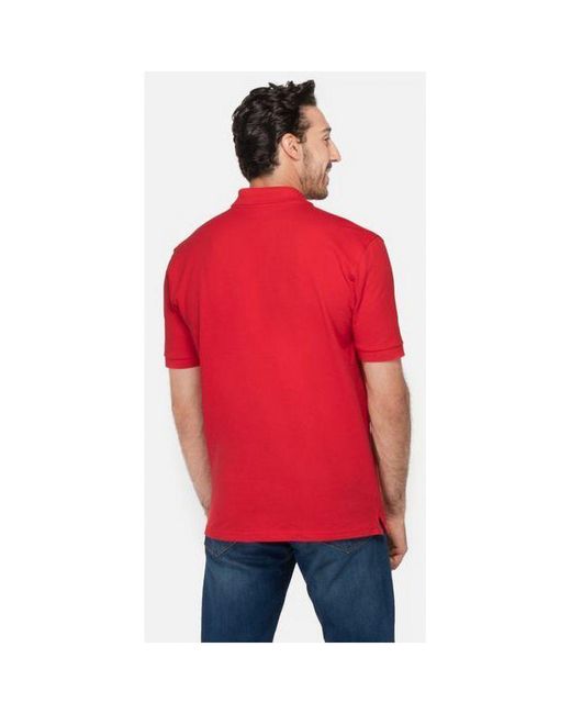Russell Red 100% Cotton Short Sleeve Polo Shirt (Classic) for men