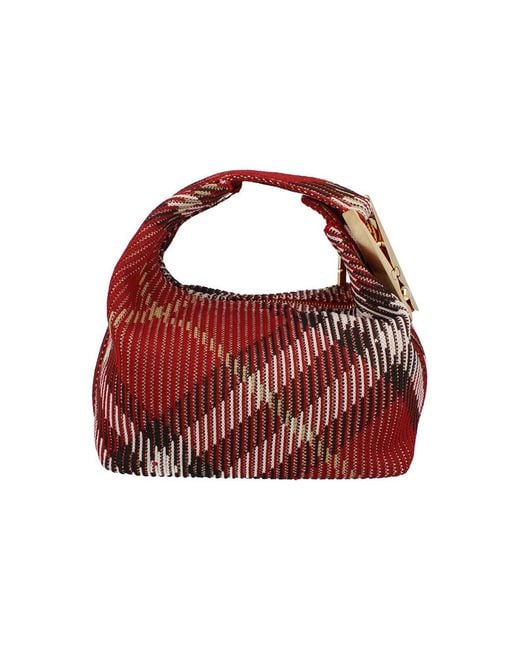 Burberry Red Mini Peg Duffle Bag