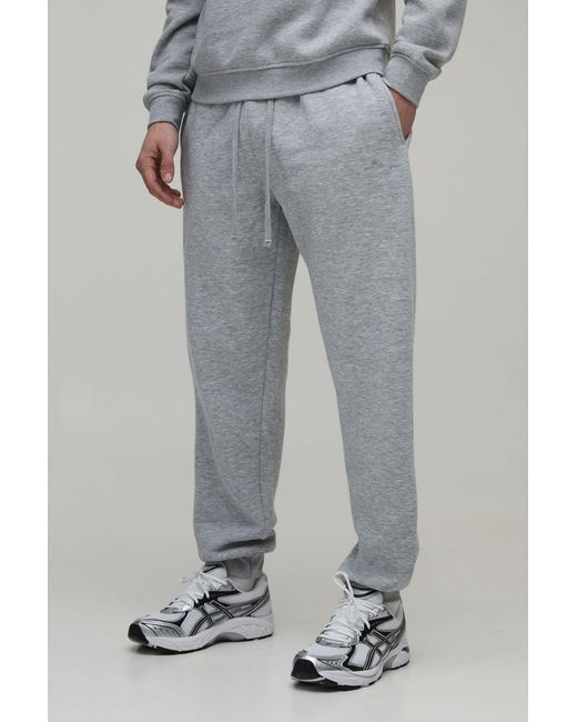 BoohooMAN Gray Basic Bm Signature Regular Fit Jogger for men