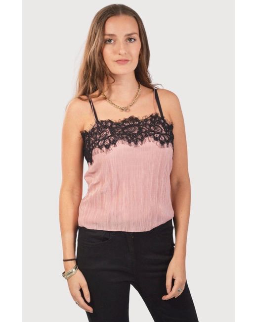 Secret Label Red Urban Outfitters Eyelash Lace Trim Cami Top