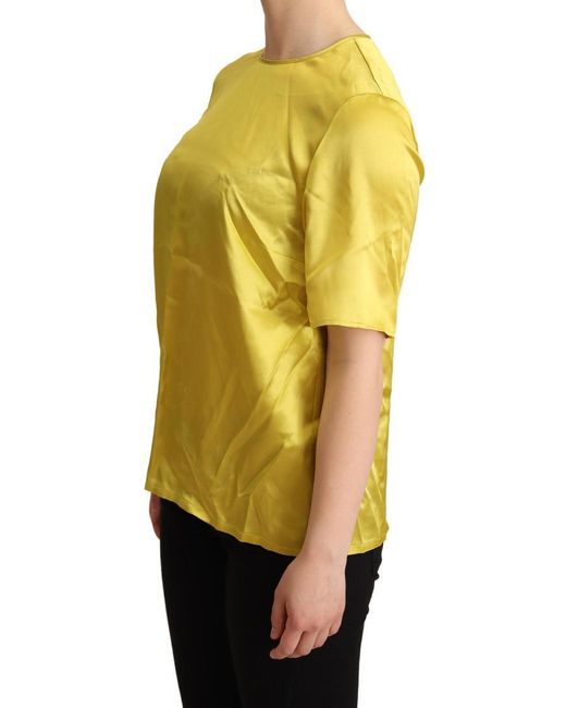 Dolce & Gabbana Zijden Top in het Yellow