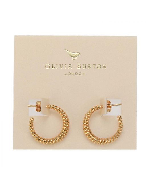 Olivia Burton Natural Accessories Classic Rope Hoop Earrings