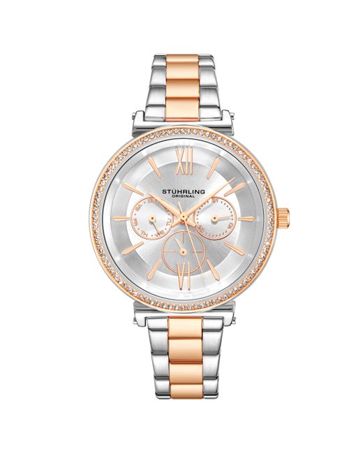 Stuhrling Metallic Rose Aria Quartz 40Mm