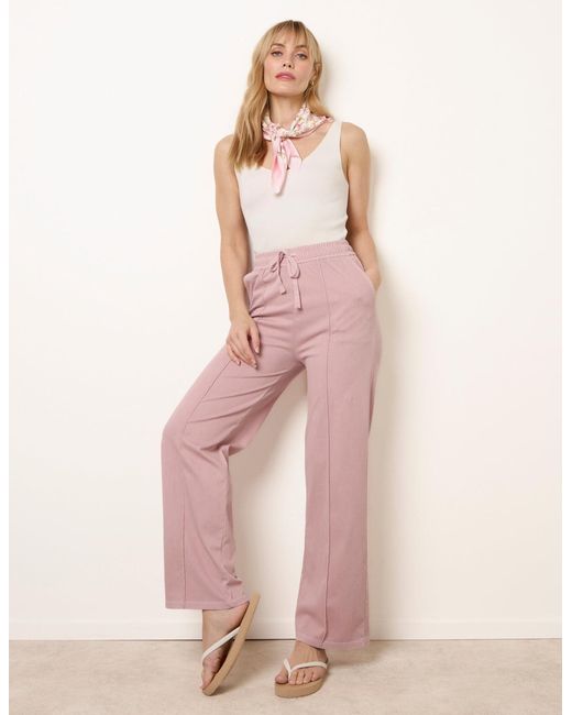 Blue Vanilla Pink Seam Detail Trousers