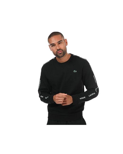 Lacoste Black Tape Detail Sweatshirt for men