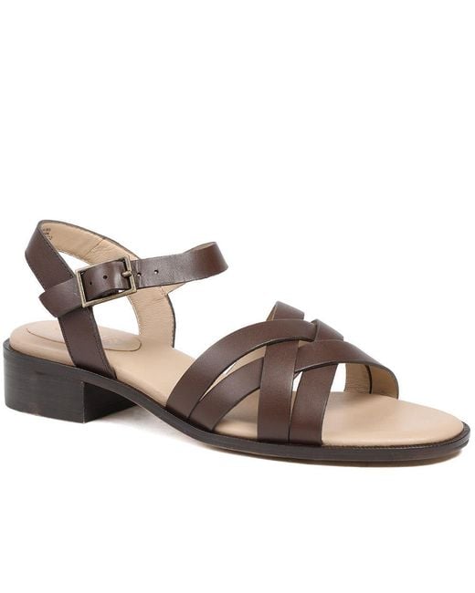 Jones Bootmaker Brown Geovana Leather Sandals