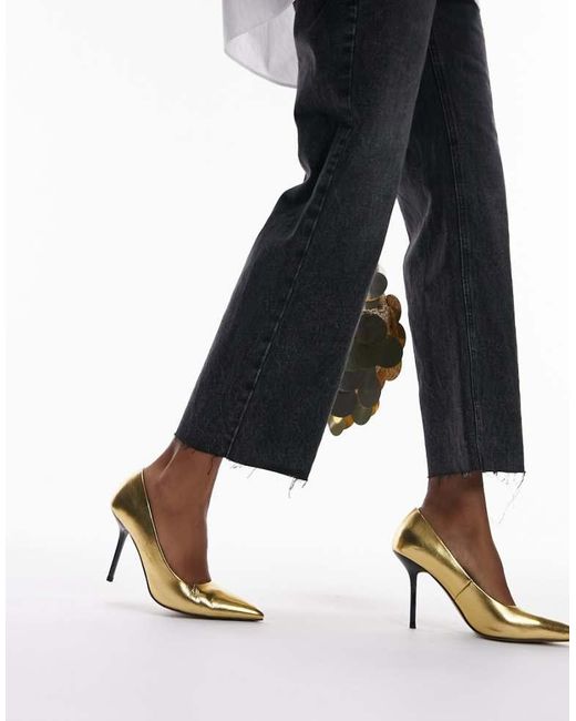TOPSHOP Black Erin Patent Court Shoe
