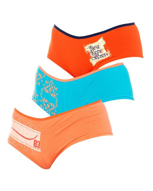 Marie Claire Orange Pack-3 Waistband Culottes With Effective Support 84084