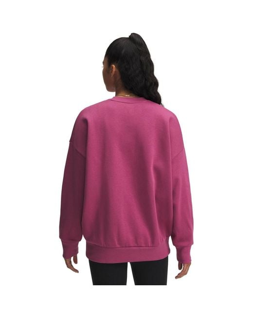 Under Armour Purple Rival Fleece Os Crew Sweatshirt