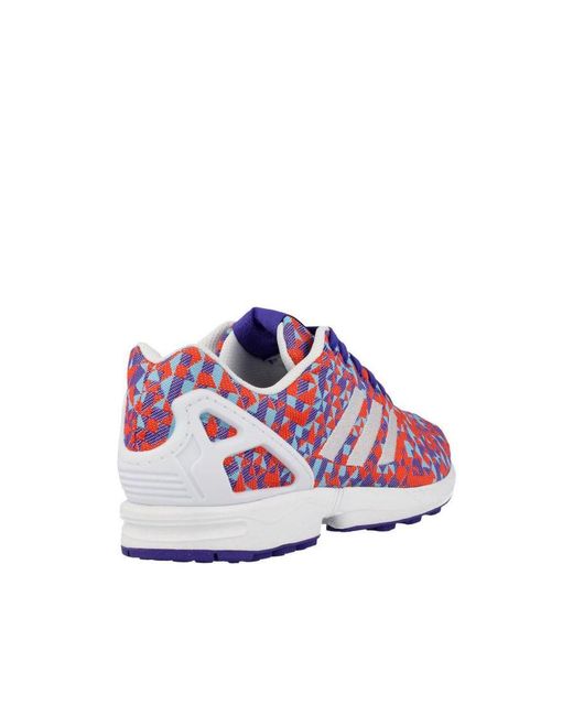 Adidas Purple Zx Flux Weave Multicoloured Trainers for men