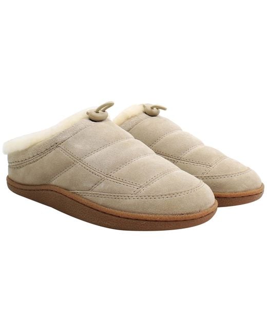 Clarks White Pilton Mule Slippers