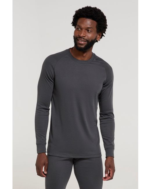 Mountain Warehouse Gray 'Talus' Thermal Base Layer Top Quick Drying Breathable for men