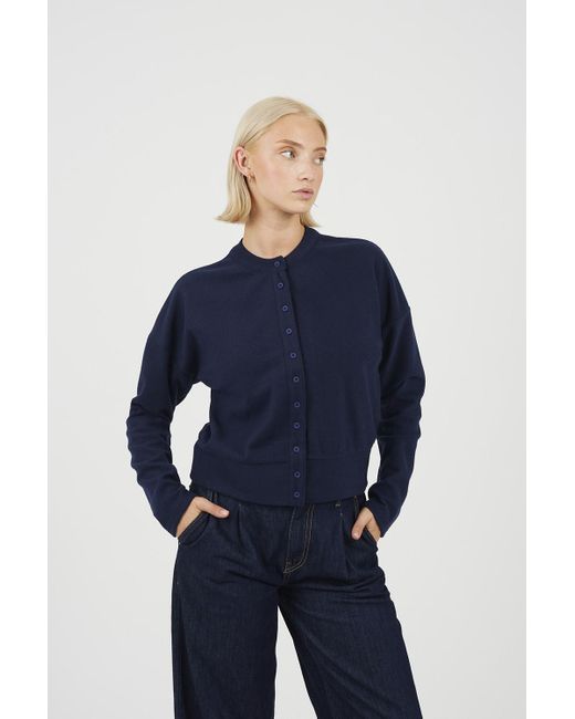 Brave Soul Blue Long Sleeve Button Down Top