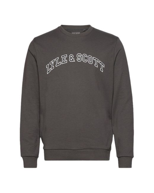 Lyle & Scott Gray Sweatshirts Crew Neck Knitted Winter Pullover for men