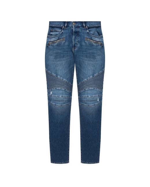 Balmain Blue Paris Jeans Cotton for men