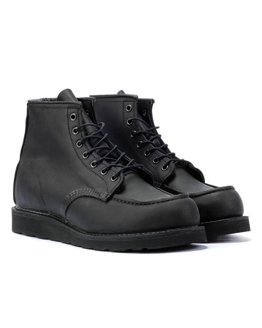 Red Wing Black Wing 6 Inch Moc Classic Leather Boots for men