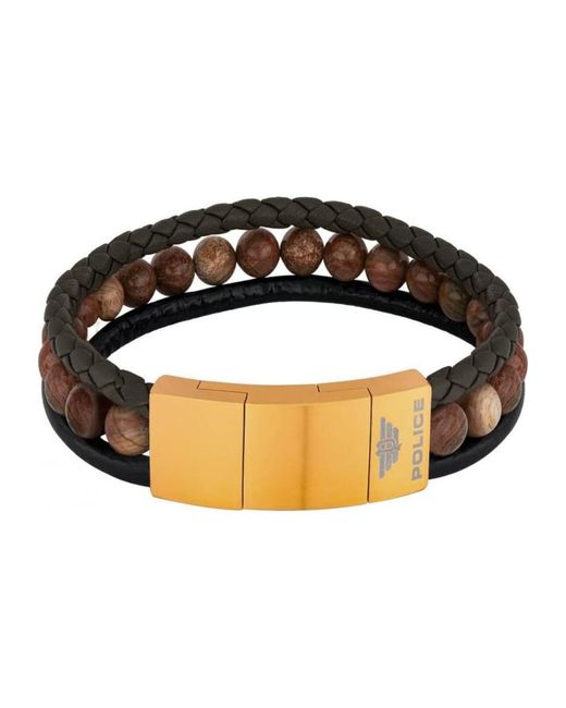 Police Black Pj26552Blk.06 Bracelet for men