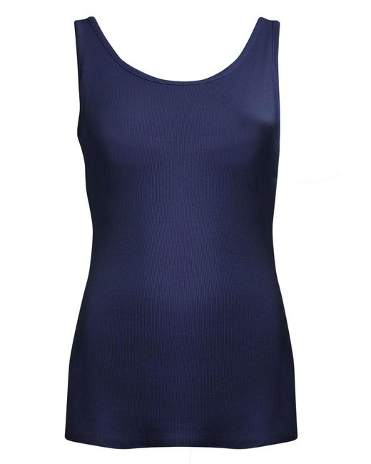 Secret Label Blue Support Ribbed Vest Top