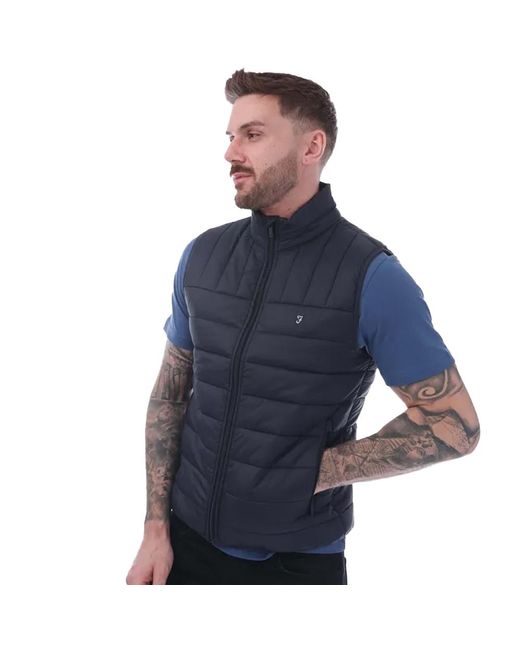 Farah "Arsenal" Weste Wattiert Für Herren (Marineblau) in Blue für Herren