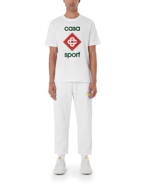 Casablanca White Casa Sport Logo T-Shirt for men