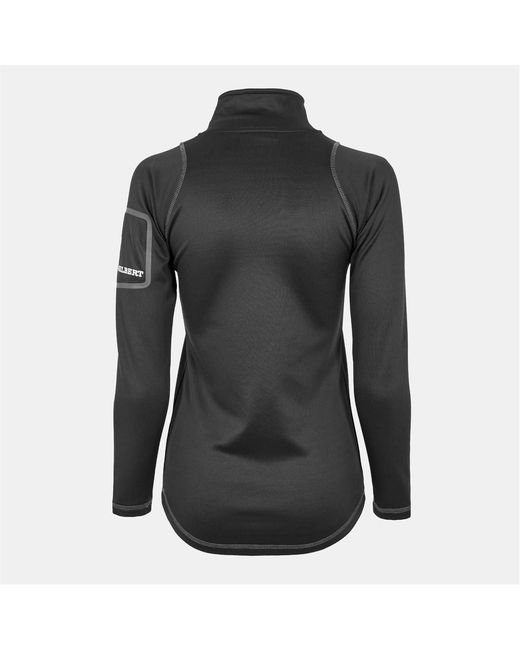 Gilbert Black Zip Neck Raglan Sleeve Sweatshirt