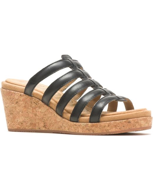 Hush Puppies Metallic Willow Slide Ladies Heeled Sandals
