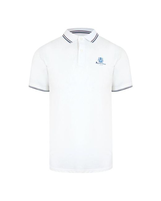 Aquascutum White Active Cotton Polo Optical for men