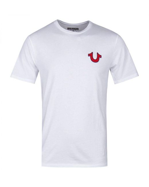True Religion White Buddha Logo T-Shirt for men
