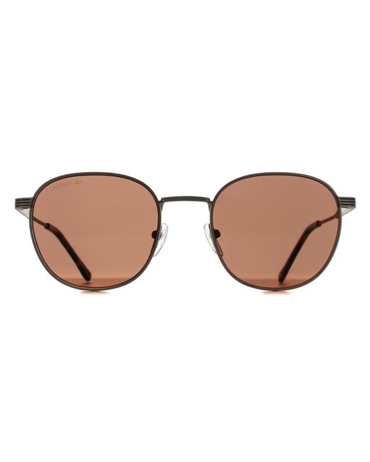 Lacoste Brown Oval Semi Matte L251S Metal