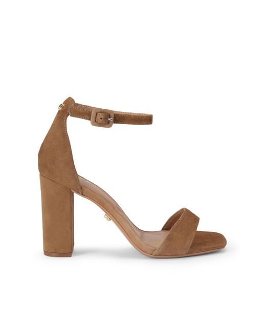 Carvela Kurt Geiger Brown Suede Regatta Heel Sandals