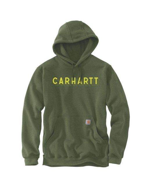 Carhartt Green Midweight Logo Graphic Sweatshirt Hoodie for men