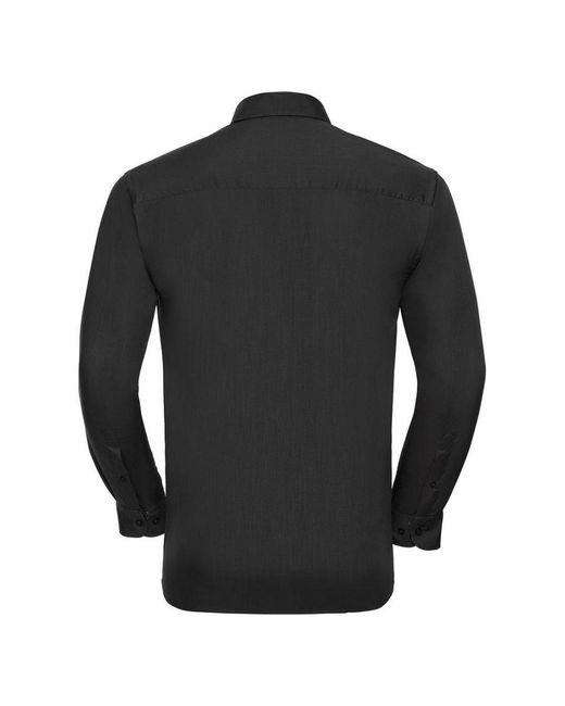 Russell Black Collection Poplin Easy-Care Long-Sleeved Shirt for men