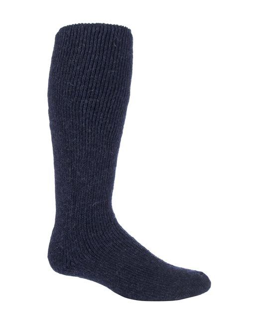 Heat Holders Blue Extra Long Heavy 2.7 Tog Knee High Thermal Wool Rich Socks for men